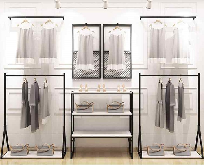 Tienda de ropa con diseño modular moderno