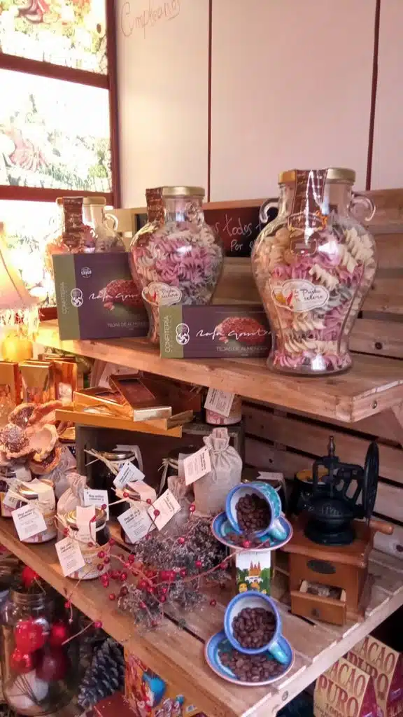 Decoración de Navidad tienda alimentación