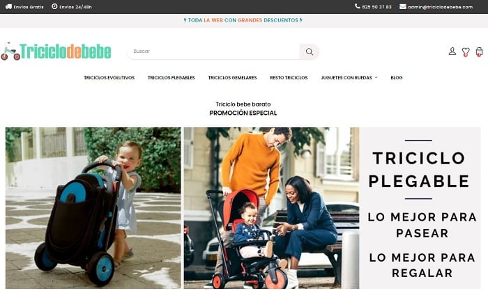 Tienda online de triciclos para bebés