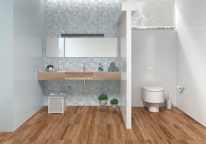 Azulejos para baño estilo natural y minimalista