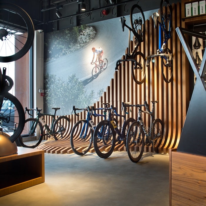Decoración tienda de bicicletas